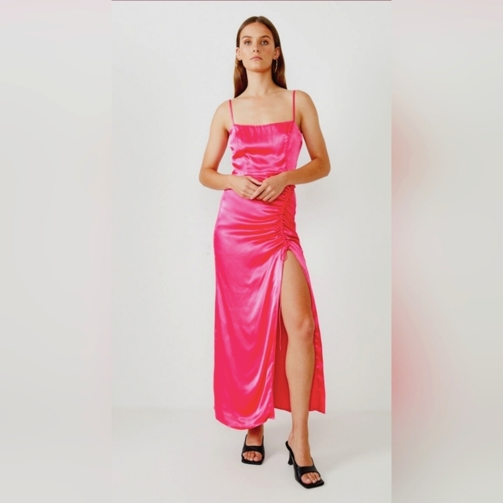 BARDOT Zadie Rouched Midi Dress US 8/Medium